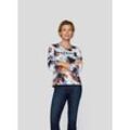 Print-Shirt RABE "RABE Happy Soul Shirt – Farbtupfer für jeden Tag" Gr. 40, blau (dunkelblau) Damen Shirts