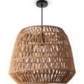 Pendelleuchte PACO HOME "POMI" Lampen Gr. Ø 40cm H: 32cm, braun Pendelleuchte Korb Lampe Esszimmerlampe Rattan Papier Boho E27