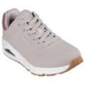 Sneaker SKECHERS "UNO-SUITED ON AIR", Herren, Gr. 45, grau (taupe), Lederimitat, Veloursleder, sportlich, Schuhe, Freizeitschuh, Halbschuh, Schnürschuh mit modischer Keilsohle