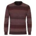 Strickpullover CASAMODA "CASAMODA Pullover gestreift" Gr. L, rot (dunkelrot) Herren Pullover