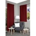 Vorhang HOME WOHNIDEEN "ESKAMIO" Gr. 5, rot (bordeaux), B:135cm H:245cm, Polyester, Gardinen, Thermo, Blickdicht, Leinenstruktur