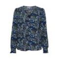 Langarmbluse FRANSA "Langarmbluse FRFlowy" Gr. L, blau (bellwether ao23 01c) Damen Blusen