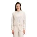 Strickjacke BETTY & CO "Betty & Co Strick-Cardigan mit Pailletten" Gr. 36, beige, Damen, Strick, Obermaterial: 59% Baumwolle, 41% Polyester metallisiert., Strickjacken, Glitzer