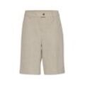 Shorts FRANSA "Shorts FRFamira", Damen, Gr. 36, N-Gr, beige (oxford tan melange), Obermaterial: 88% Polyester PES. 8% Viskose LENZING ECOVERO CV LenzEcov. 4% Elasthan EL., casual, Basic kniefrei, Hosen