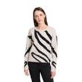 Strickpullover BETTY & CO "Betty Co mit Jacquard" Gr. 36, beige (nature, schwarz) Damen Pullover Jacquard