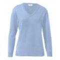 V-Pullover aus 100% Schurwolle Pure Tasmanian Wool Peter Hahn blau