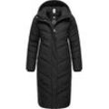 Wintermantel RAGWEAR "Suminka" Gr. L (40), schwarz Damen Mäntel Wasserdichter Winter Steppmantel