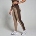 MP Damen Contrast Rib Nahtlose Leggings – Kaschmir/Espresso - M