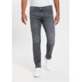 Slim-fit-Jeans REPLAY "ANBASS" Gr. 32, Länge 36, grau (medium, grau), Herren, Obermaterial: 99% Baumwolle, 1% Elasthan, Jeans