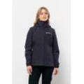 Outdoorjacke JACK WOLFSKIN "STORMY POINT 2L JKT W" Gr. M (38/40), grau (graphite), Damen, Obermaterial: 100% Polyester, Jacken