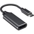 Beijiyi - USB-Typ-C-zu-HDMI-4K-Adapter (Thunderbolt 3-kompatibel) mit Audio-Video-Ausgang für Samsung Note 9/S9, Huawei Mate 20 usw. (Schwarz)