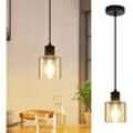 Gbly - Pendelleuchte Esstisch Hängelampe Vintage Esstischlampe Hängend E27 Hängeleuchte Schwarz 1 Flammig Esszimmerlampe Retro Industrial Pendellampe