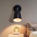 Gbly - Wandleuchte Innen Wandlampe Schwarz - Vintage Wandbeleuchtung Schlafzimmer Wandstrahler GU10 Flurlampe Küche Schwenkbar Wandlicht Retro für