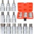 Tigrezy - 12-teiliges Inbus-Schraubendreher-Bit-Set, Inbus-Stecknuss, 5–22 mm Innensechskant-Stecknuss-Adapter, 1/2 Zoll