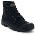 Schnürboots PALLADIUM "PAMPA HI" Gr. 37, schwarz, Textil, Schuhe, Schnürstiefel, Schnürstiefelette aus Canvas