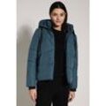 Steppjacke CECIL, Damen, Gr. L (42), blau (dull teal blau), Stoff, Obermaterial: 100% Polyester; Futter: 100% Polyester, unifarben, casual, normal normal, ohne Ausschnitt, Langarm Bündchen, Jacken, mit Kapuze