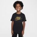 Nike Metallic Futura T-Shirt für jüngere Kinder - Schwarz