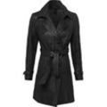 Ledermantel MAURITIUS "Taresa" Gr. 36, schwarz Damen Mäntel Leder-Trenchcoat mit Bindegürtel Bestseller