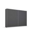 rauch Kleiderschrank Schwebetürenschrank Aurelio grau metallic 261 cm Breit