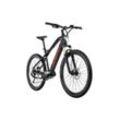 Alu MTB Pedelec 27,5'' Xpose E-Bike Mittelmotor Schwarz-Rot 250 Watt Li-Ion 36V/14 Ah/504 Wh 9 Gänge