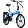 Z101 20 Zoll Elektro Klapprad für Erwachsene 150 - 180 cm 6 Gang E Klappfahrrad E Bike Faltrad