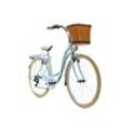 Damenfahrrad Cityrad 28'' Casino blau 6 Gänge RH 48 cm mit Korb