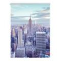 Rollo Klemmfix, ohne Bohren, blickdicht, New York - Blau, 120 cm x 150 cm (B x L)