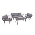 Lounge-Gruppe ELIA, 4-tlg., 3-Sitzer Sofa