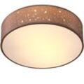 monzana® Deckenlampe Taupe Stoff Ø38cm Sternenhimmel