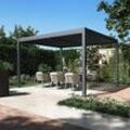 Pergola Lamellen-Pavillon "Oasis" 360 x 400 cm, Aluminium, anthrazit