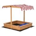 Sandkasten Sandkiste mit Dach Holz Bodenloses Design Matsch-Bereich