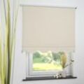 Seitenzugrollo Kettenzugrollo Volantrollo Rollo Klassik Verdunklung 92 x 180 cm beige für Fenster