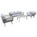 Lounge-Gruppe AROA, 4-tlg., 3-Sitzer Sofa