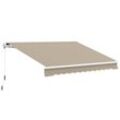 Markise Alu-Markise Aluminium-Gelenkarm-Markise 3x4m Sonnenschutz Balkon Beige