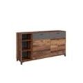 JACKSON Sideboard, Breite 160 cm, Old-Wood-Optik, anthrazit