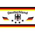 Flagge DEUTSCHLAND 1 Fußball 4 STERNE weiß 90 x 150 cm , Die Mannschaft, Weltmeisterschaft, Fanflagg