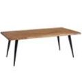 WOHNLING Couchtisch 110x60x40 cm Holz Massiv Sofatisch Wohnzimmertisch Tisch