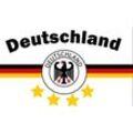 Flagge Deutschland 17 WEISS 4 STERNE 90 x 150 cm Die Mannschaft Weltmeisterschaft