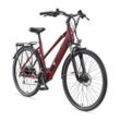 E-Bike Damen 28 Zoll Trekking Pedelec 24 Gang Expedition XC940, weinrot