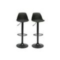 Design schwarze Barhocker (2er Set) STEEVY