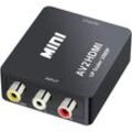 Mini av rca cvbs zu hdmi Video Audio Konverter Adapter Unterstützung 720 1080P für Kamera, Xbox 360, PS1, PS2, wii, N64, Gamecube, Snes, nes, psp,