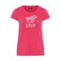 Polo Sylt T-Shirt Damen Baumwolle bedruckt, pink