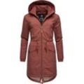 Wintermantel RAGWEAR "Crescend" Gr. M (38), orange (terrakotta) Damen Mäntel Wasserdichter Winterparka mit Kapuze und Teddyfleece