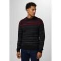 Strickpullover STREET ONE MEN, Herren, Gr. XL (44), rot (dusty rot), Web, Stoff, 50% Baumwolle, 50% Polyacryl, unifarben, casual, gerade normal, Rundhals, Langarm Bündchen, Pullover, mit Rundhalsausschnitt