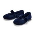 Tchibo Kinder-Samt-Ballerinas - Dunkelblau - Kinder - Gr.: 28