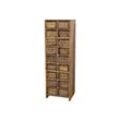 Chic Antique Kommode mit 18 Ziegelformen Grimaud, 39 x 34 x 122 cm natur