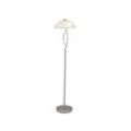 BRILLIANT Lampe Boston Standleuchte eisen/weiß-alabaster 2x D45, E14, 40W, geeignet für Tropfenlampen (nicht enthalten) Mit Fußschalter