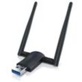 Aplic WLAN-Stick, WIFI Dongle USB 3.0, 1200 MBit/s Dual Band 2,4 + 5 Ghz externe Antennen