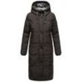 MARIKOO Damen Winter Steppmantel Stepp Jacke Mantel Parka warm mit Kapuze Soranaa