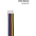 LED Kabel RGB+CCT 6-polig 200m Rolle - Querschnitt: 6x0,34mm2 / AWG22